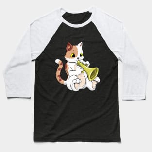 Cat as musician with trumpet Baseball T-Shirt